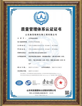 quality management system certification